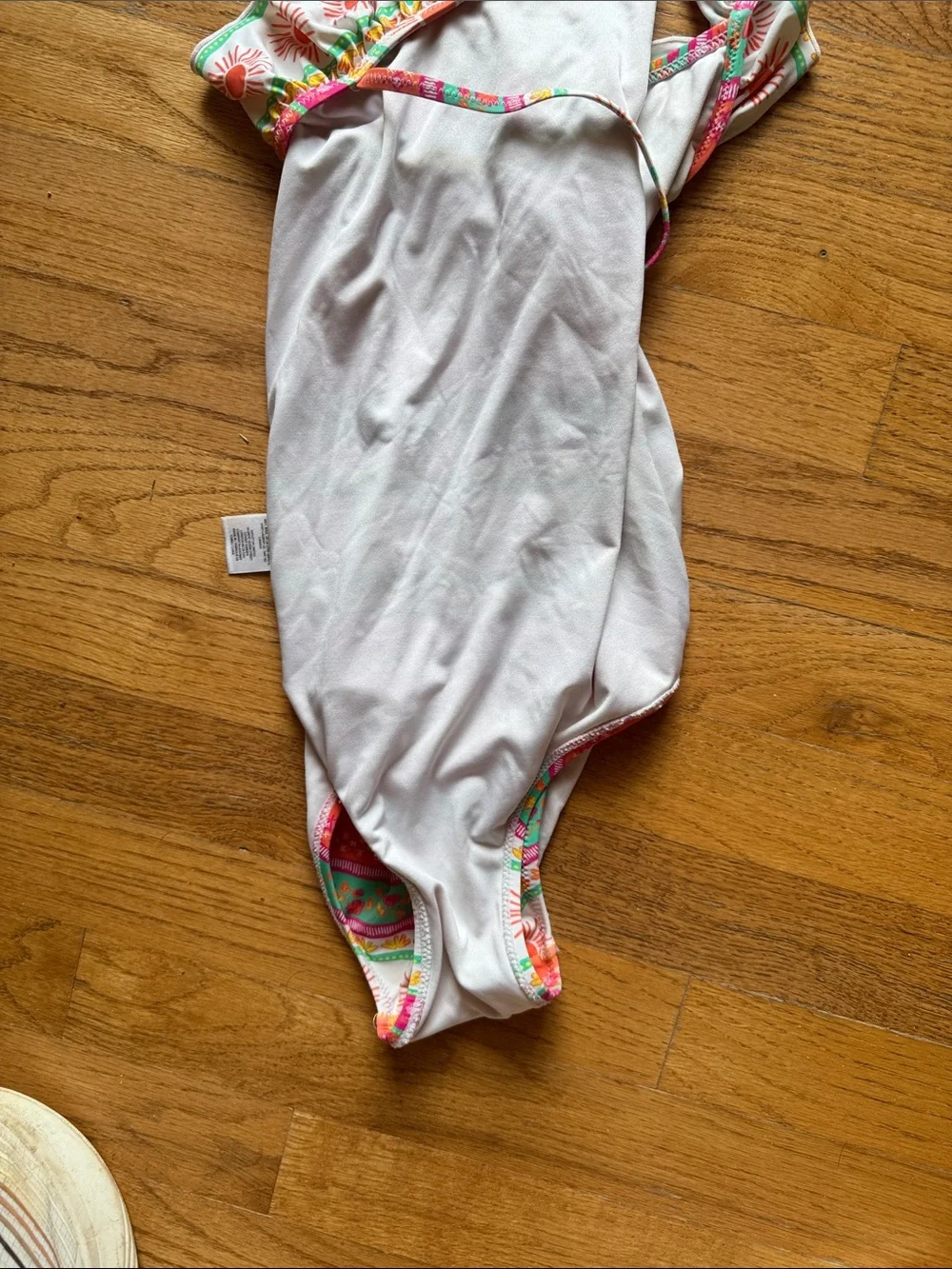 Hatley Girls Swimsuit with Coral, Turquoise & Pink Trim size 8